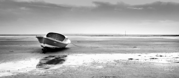 pinasse dans l'attente de la marée, krystyne Ramon , photos de paysages mer