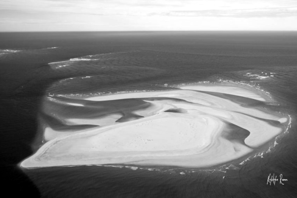 le banc d'arguin vu d'avion, pose longue, krystyne ramon photos de paysages mer