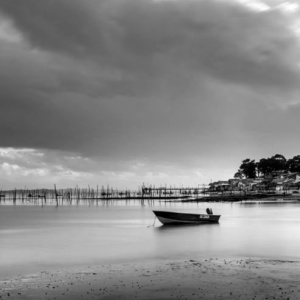village ostréicole, noir et blanc, krystyne Ramon , photos de paysages mer