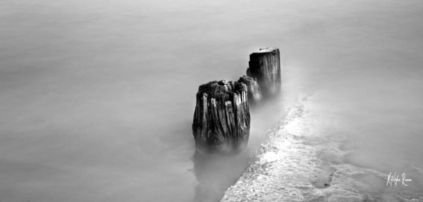 pignots uses dans l'eau, noir et blanc, krystyne ramon photos de paysages mer
