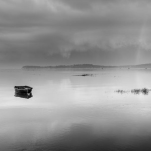 barque en noir et blanc, krystyne Ramon , photos de paysages mer