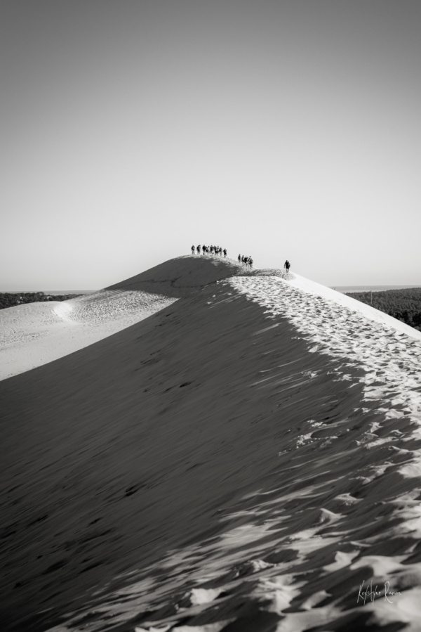 ascension de la dune du pyla, pinasse dans l'attente de la marée, krystyne Ramon , photos de paysages mer