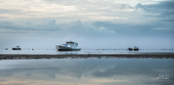 les trois bateaux, krystyne Ramon , photos de paysages mer